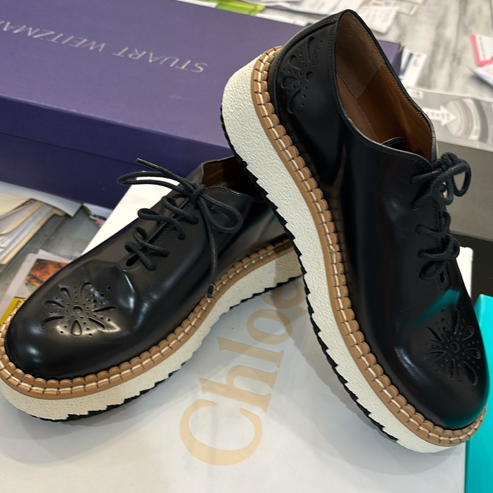 Chloe Black Menswear Platform shoes. Never worn